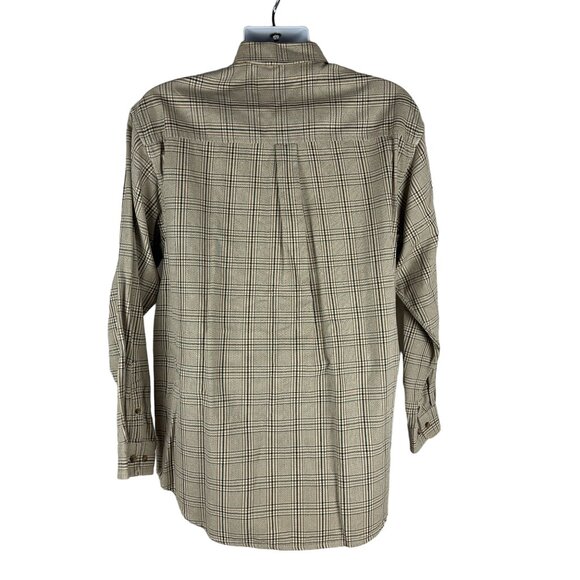 Izod Mens Size Large Plaid Long Sleeve Button-Down Shirt 100% Cotton - Picture 2 of 5